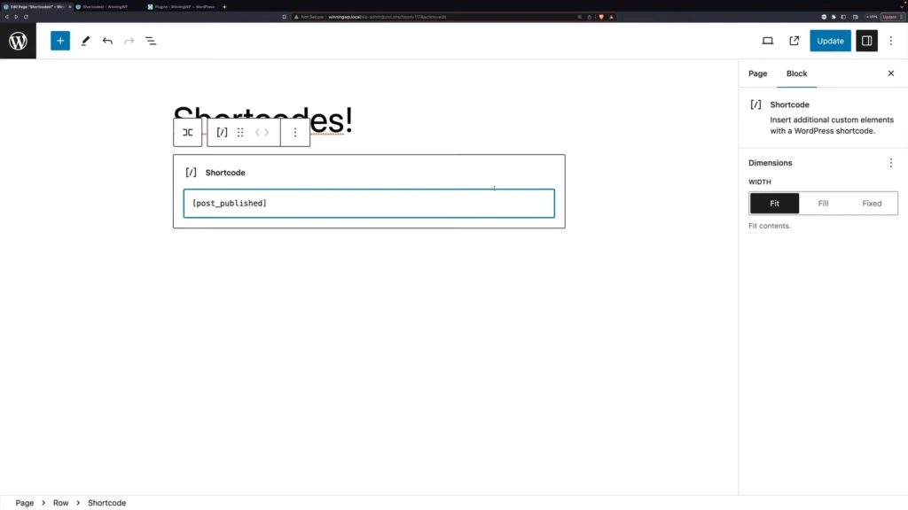 Insert Shortcode