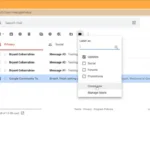 Creating a new label in Gmail for organizing emails.
