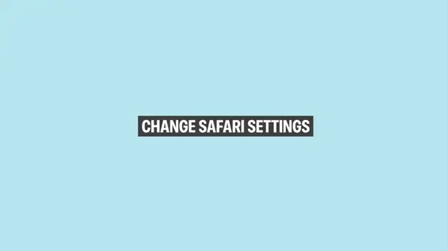 Opening Settings app to access Safari settings