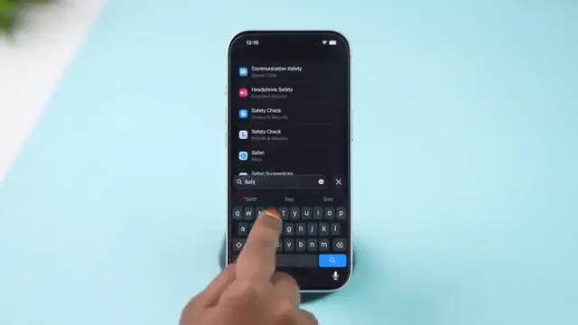 Navigating to Safari settings in iPhone Settings app