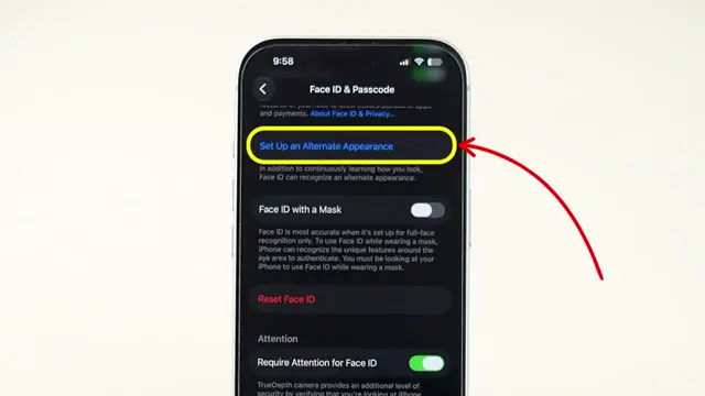 Set Up Alternate Appearance Setting up alternate Face ID appearance on iPhone
