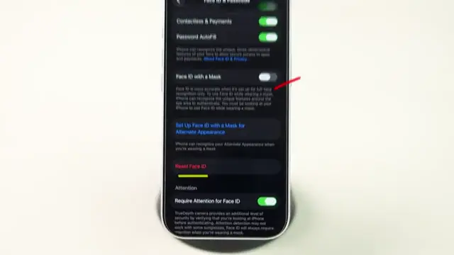 Reset Face ID Resetting Face ID settings on iPhone