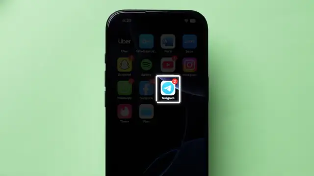 Telegram app interface showing the main screen.