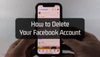 Opening the Facebook app to access account settings.