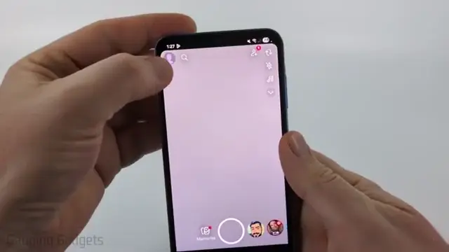 Access Your Profile Screenshot of Snapchat profile icon.