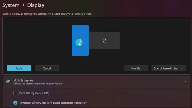 Adjust Display Orientation Setting vertical orientation for a monitor.