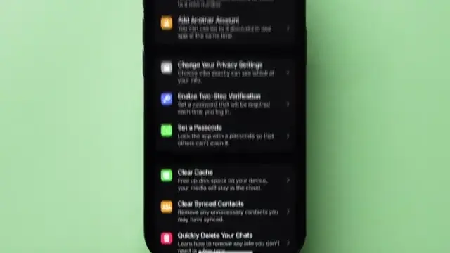Delete Account option in Telegram.